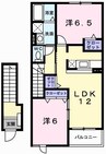 ピスティス　トアロン柳ヶ坪Ｂ 2LDKの間取り