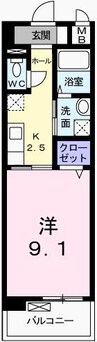 グレイスフル・Ｋ 1Kの間取り