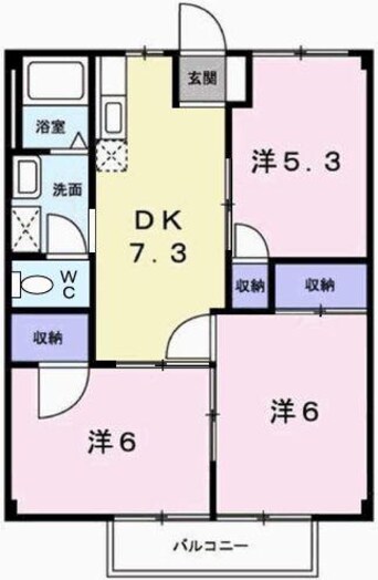 間取図 アサヒハイム１