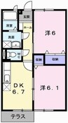 サンフレッチェＣ 2DKの間取り