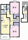 アウローラ 2LDKの間取り