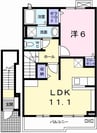 ブリーズ坂上 1LDKの間取り