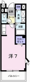 タウニー北条　２ 1Kの間取り