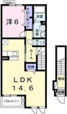 ソレイユ　I番館 1LDKの間取り