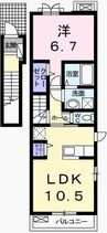 サン　ツインズ　Ａ 1LDKの間取り