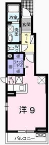 サンパティオII 1Kの間取り