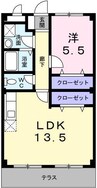 グランディオーズ 1LDKの間取り