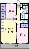 グランディオーズ 2LDKの間取り