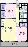グランディオーズ 2LDKの間取り