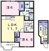 シャルマンヴィレッジ　Ａ 2LDKの間取り