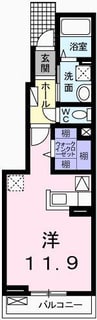 エクセラン則直IV 1Rの間取り