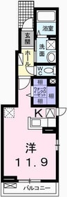 ドミールディオンV 1Rの間取り