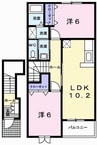 エスト　ソ－レ 2LDKの間取り
