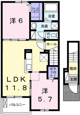 間取図 タップ　アルファＢ