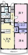 エレガント・北条 2LDKの間取り