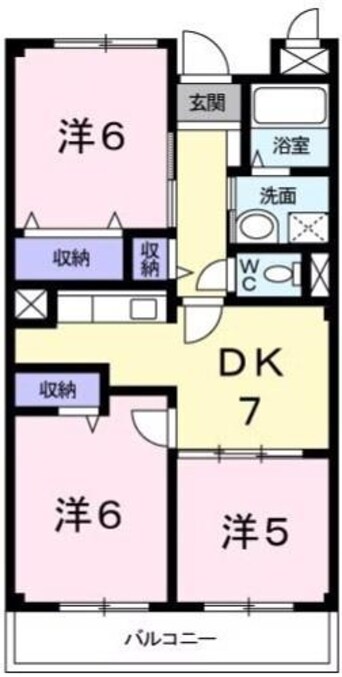 間取図 シャルマン今宿