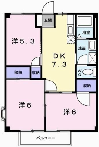 間取図 玲巧－ハイツ２