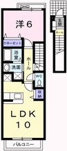 アバンギャルド 1LDKの間取り