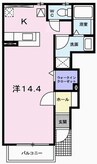 リヴィエール 1Rの間取り