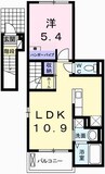 フィレール　デュ　トラジャV 1LDKの間取り