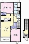 アメニティII 2LDKの間取り
