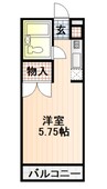 コーポヤマト 1Rの間取り
