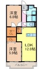 グローリアＴ・Ｆ 2LDKの間取り