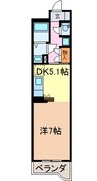 Ｋ－Ⅱ 1DKの間取り