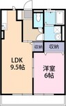 ディアコート　Ⅰ 1LDKの間取り