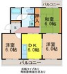 泉パレスⅡ 3DKの間取り