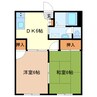泉パーク 2DKの間取り
