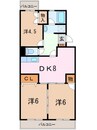 泉ハイツ 3DKの間取り