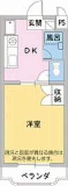 エレガントライフⅢ 1DKの間取り