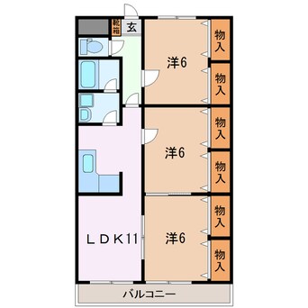 間取図 Ｐｒｅｍｉｕｍ　Ｃａｓａ　富士