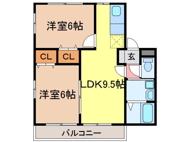 間取り図 身延線/源道寺駅 徒歩4分 2階 築20年