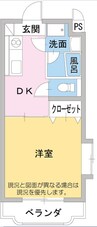 ブルージュＭ 1DKの間取り