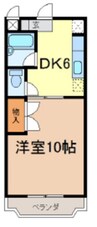 エミネンス 1DKの間取り