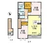 ラシュレ川久保 2LDKの間取り