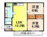 グレイス 2LDKの間取り