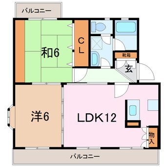 間取図 ラ・カシタ・グリスⅢ