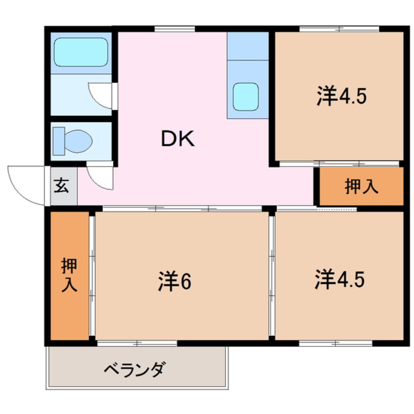 間取図 小中マンション