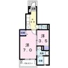 サンディアル 1Kの間取り
