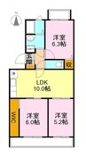 ハイム大石 3LDKの間取り
