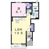 メゾン　ビオラⅡ 1LDKの間取り