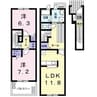 ベルーチェ 2LDKの間取り
