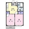 エルディム杉山Ｂ 2DKの間取り