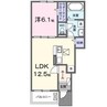 スリジエ壱番館 1LDKの間取り