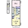 エスポワール・サウス 1LDKの間取り