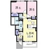 コンフォート・ソレイユⅢ 2LDKの間取り