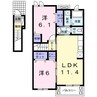 カレントＡ 2LDKの間取り